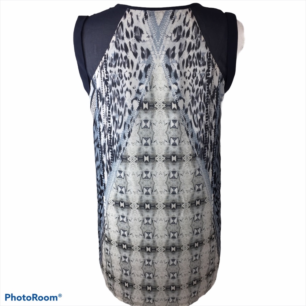 Cabi #253 Mixed Print Tunic Sleeveless Lined Sz X… - image 4